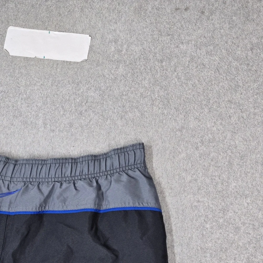 Nike Men Swimwear L Gray Swim Trunks Shorts Swoosh Logo Drawstring 8